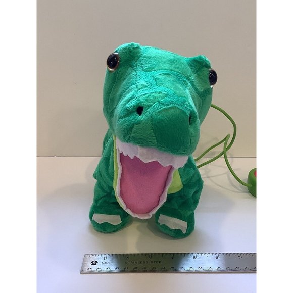 Kid Connection Green Walking Pet Dinosaur Walks And Roars Plush Play Toy Works - Picture 3 of 8
